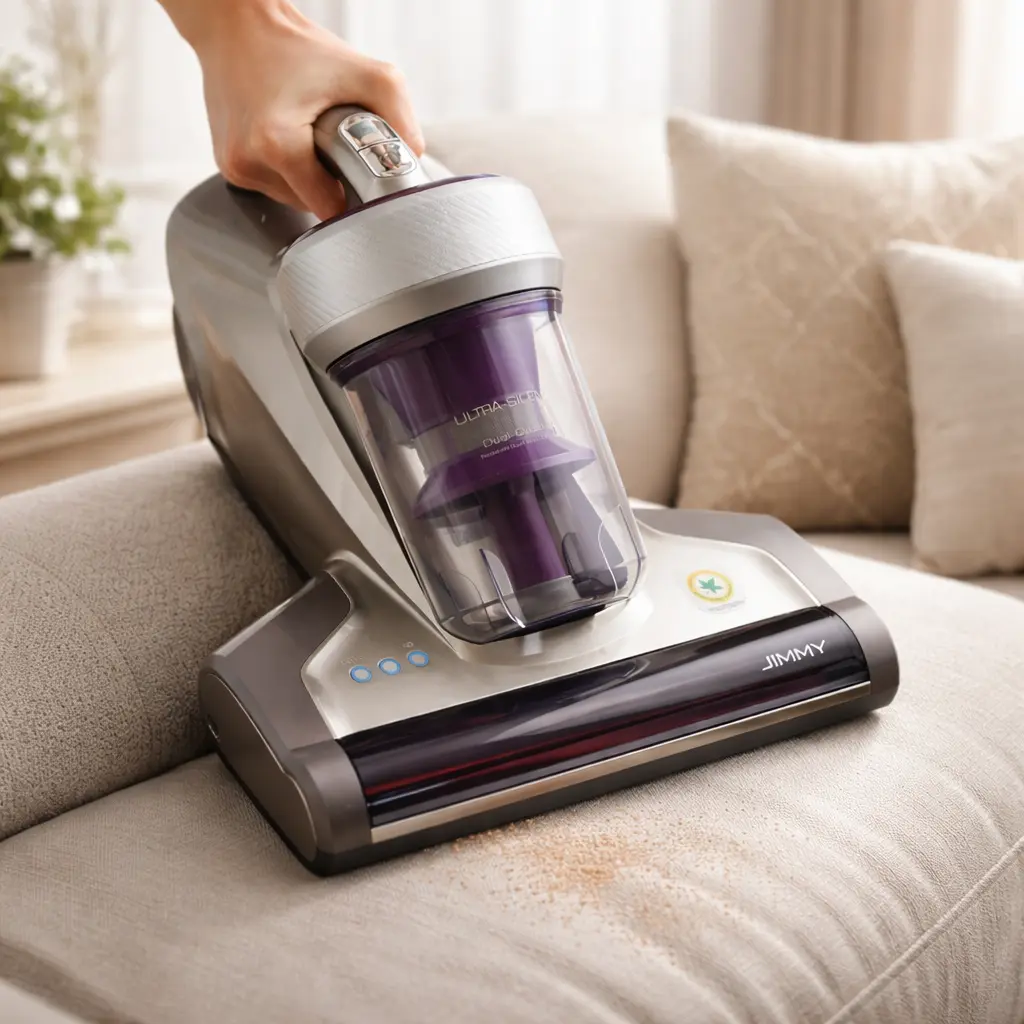 Jimmy JV35: aspirador antiácaros para colchones y tapicerías con lámpara UV y cepillo motorizado